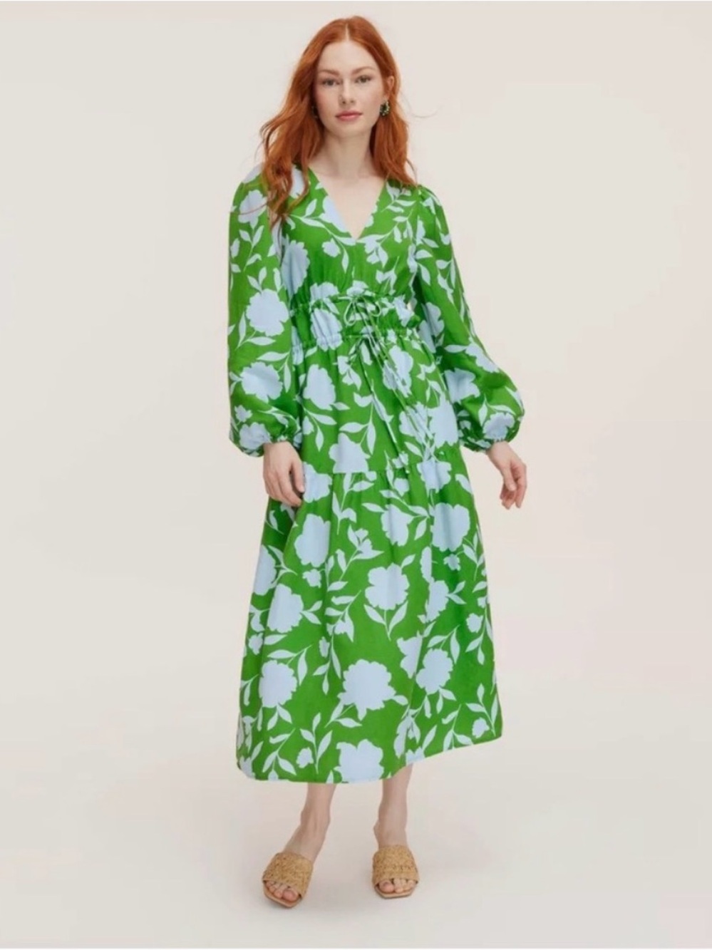 kate spade x Target Green and Light Blue Floral Midi Dress - Picture 5 of 7